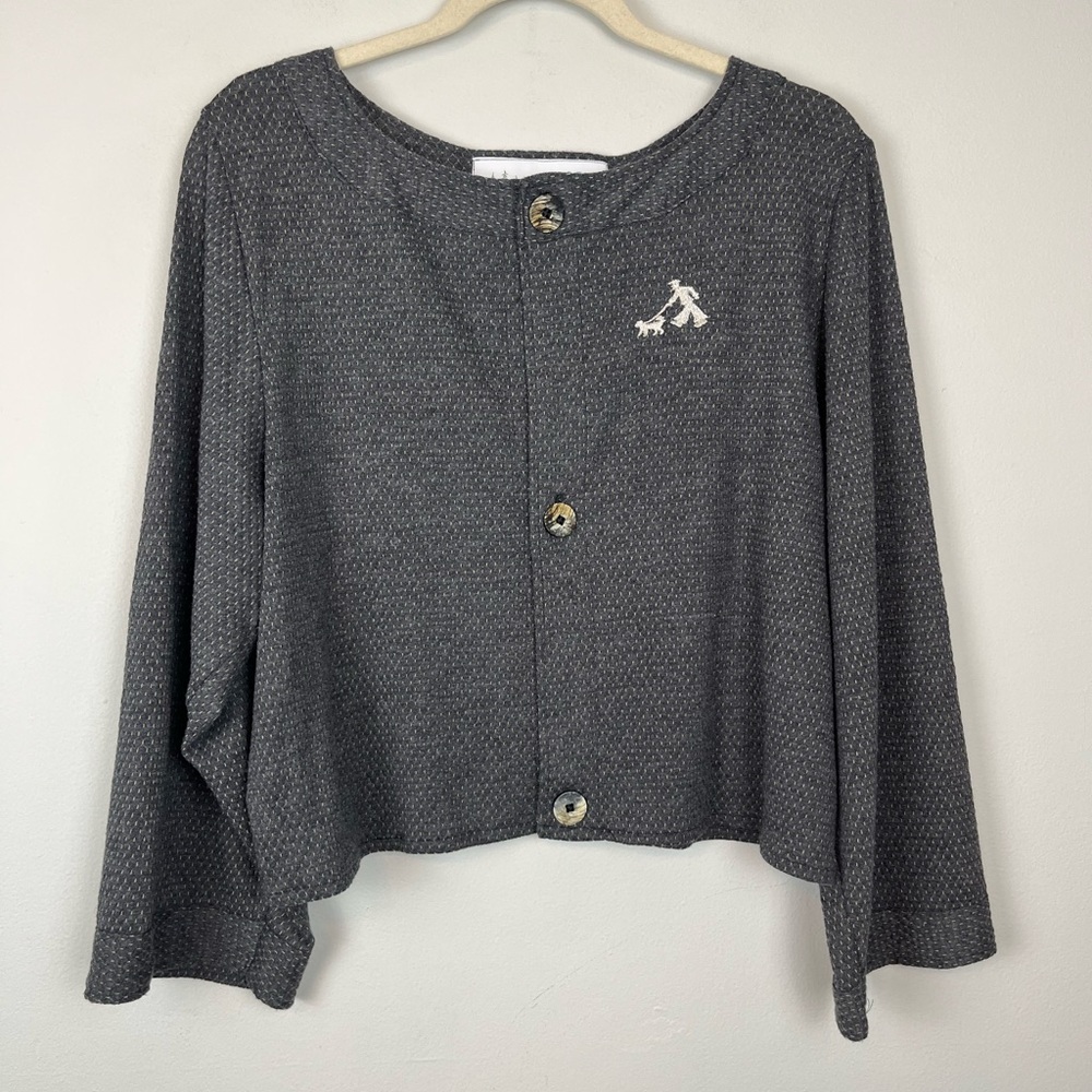 Ivey Abitz Bespoke Ridge Road Walkabout Cardigan Gray Bamboo S/M